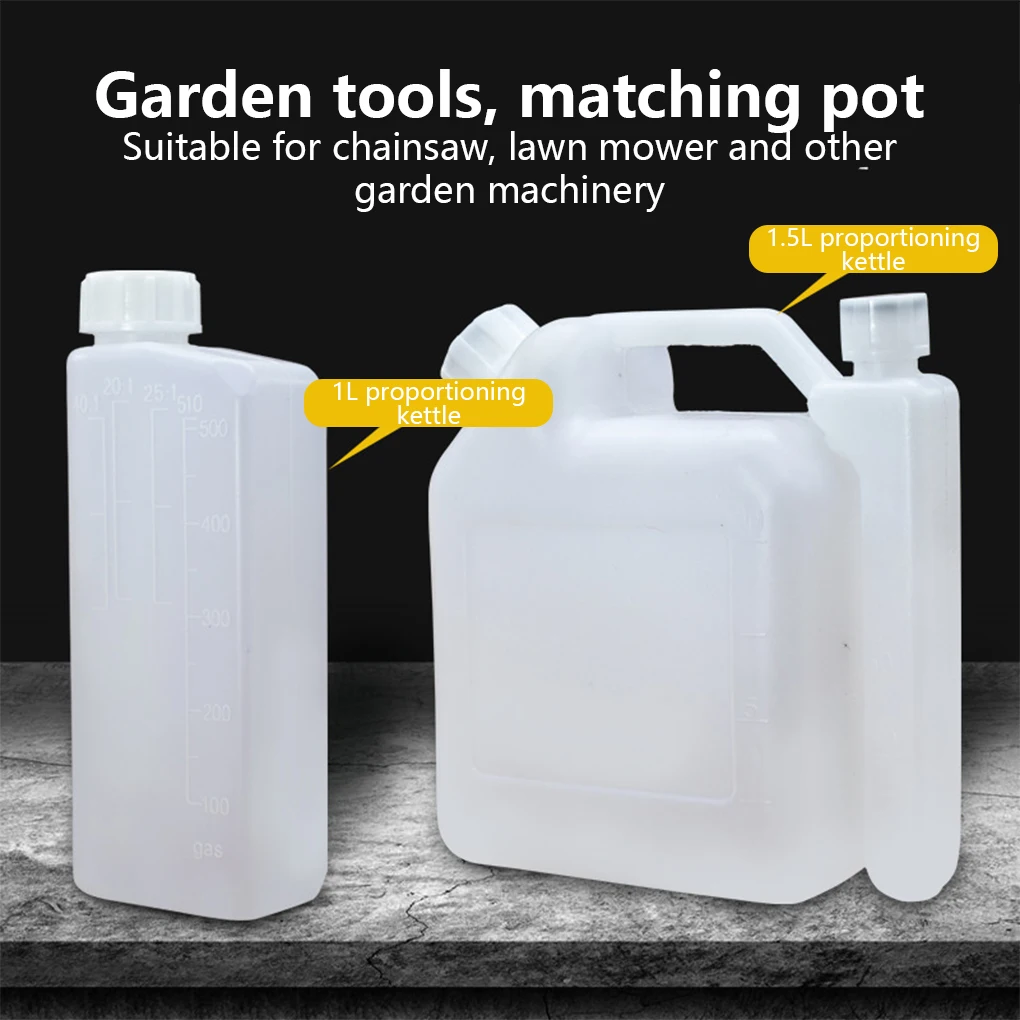 

Chainsaws Fuel Bottle Portable Refillable Scaled Leakproof Chain Saw Power Tools Oil Mixing Container Accessories 1L