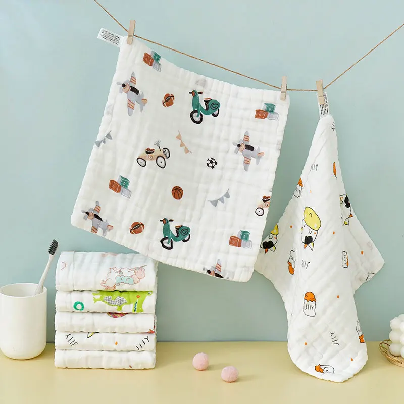 

Шестислойное Марлевое маленькое квадратное полотенце хлопковое детское слюнявчик полотенце для мытья детские товары Слюнявчики
