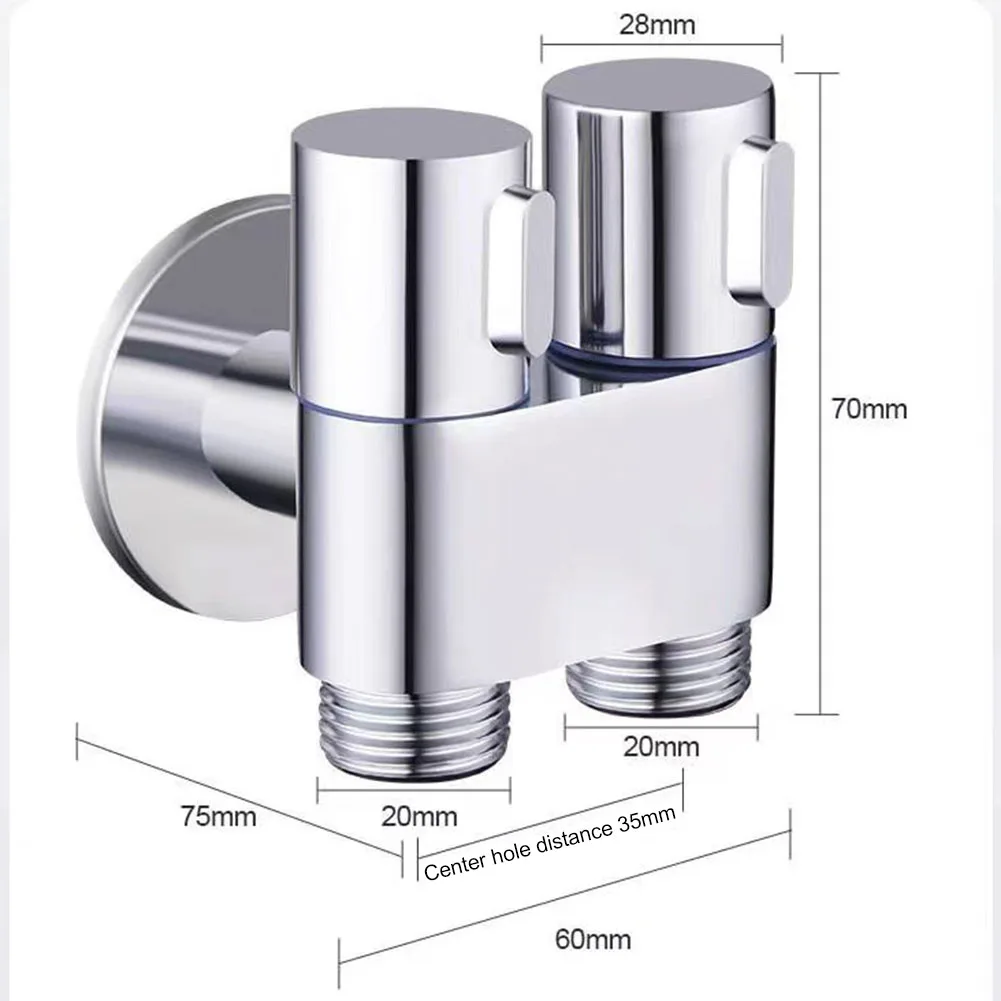 

G1/2 1 в два выхода, кран для стиральной машины с двойным управлением, треугольный клапан для туалета, клапан для стиральной машины, стопорный клапан для туалета, детали для ванной комнаты