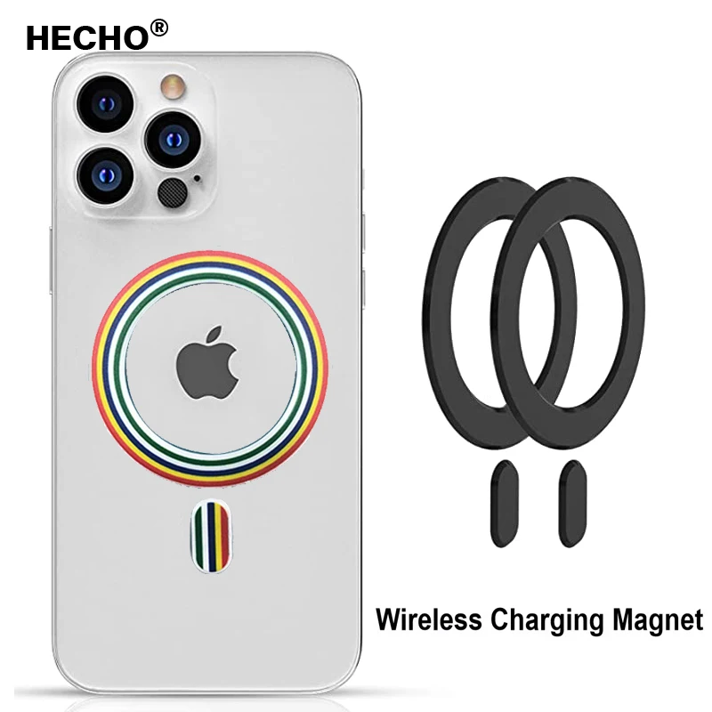 

Wireless Charging Round Magnet For iPhone 12 11 Pro Max Xs Xr X 8 7 6 S Plus Phone Case Strong Magnetic Back Cover Ring Sticker