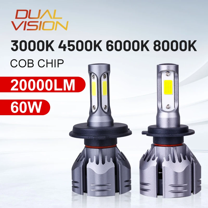 

Dualvision H3 LED Headlights H4 H7 H11 H8 H9 H1 9005 HB3 9006 HB4 H16 4300K 6000K 8000K Ice Bulbs Mini Diode Fog Lights 20000LM