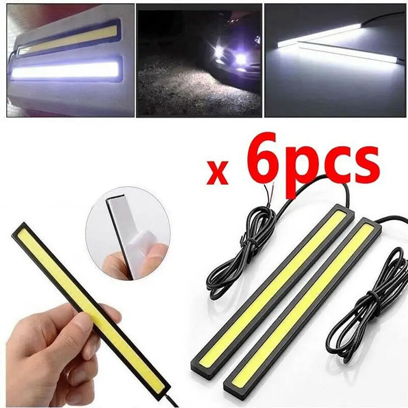 

6X New 17cm LED COB Daytime Running Light Waterproof DC12V Car Atmosphere Light Source Parking Fog Bar Lamp strip Lights