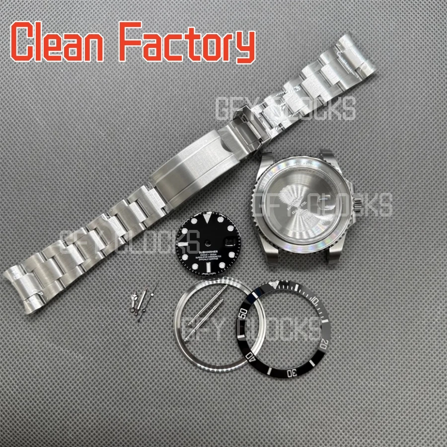 

Clean Factory 116610LN 40MM Black Ceramic 904L Steel Case Kit for 3135 Movement
