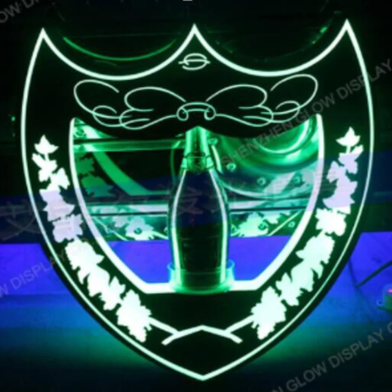 

VIP Service LED Dom Perignon Champagne Bottle Presenter Shield Glorifier Neon Sign DJ Disco Events Party Lounge Bar NightClub