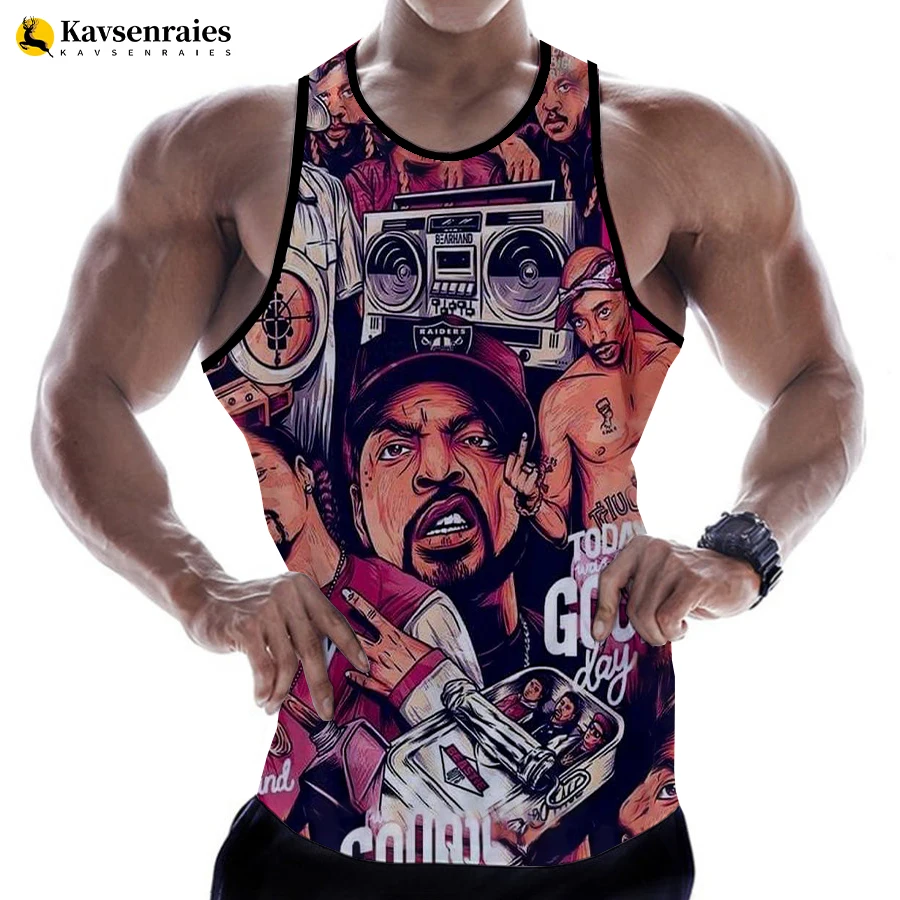 

2023 Топы Rapper B.I.G Biggie с 3D принтом, мужские и женские летние повседневные рубашки без рукавов, уличная одежда в стиле хип-хоп, топы большого размера, футболки