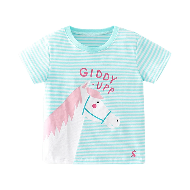 

2023 Unicorn Children's T-Shirt Summer Children for Girls Kids Tee Kid's Shirts Baby Toddler Cotton Cartoon Tops Clothing Short