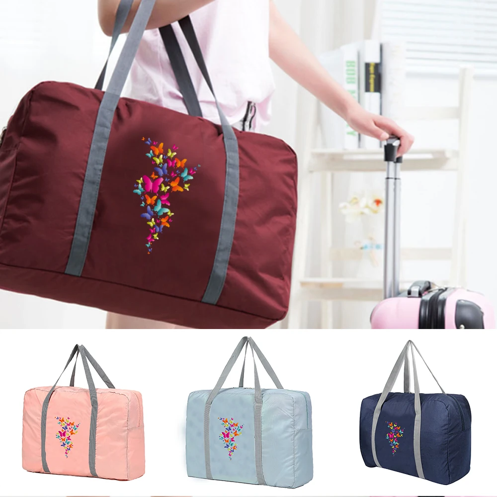 

2023 Foldable Travel Bags Women Luggage Pack Carry Handbags Large Holiday Traveling Accessories Men Organizer Gadgets Duffle Bag