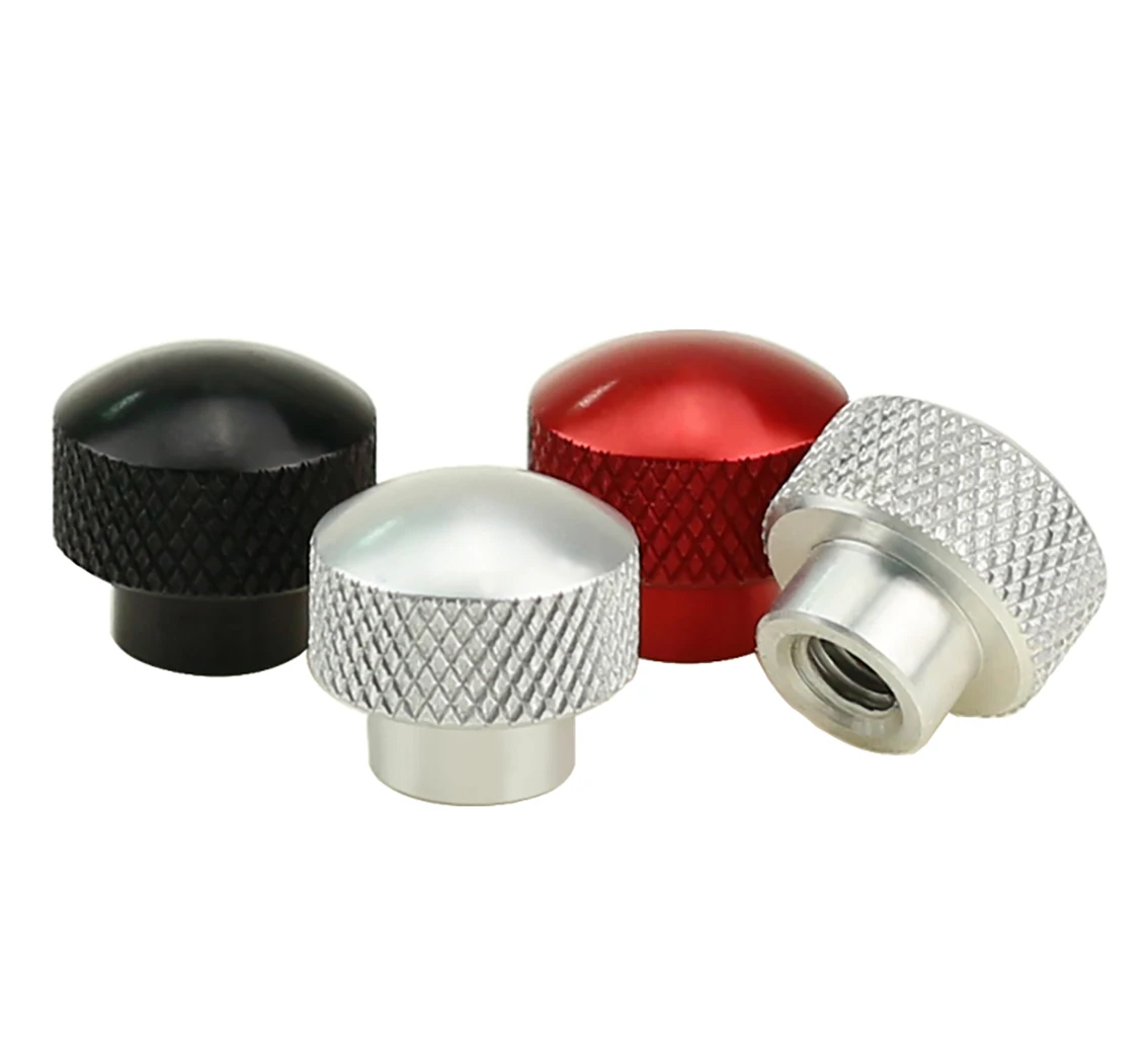

1Pcs Aluminum Alloy Knurled Thumb Nuts M3/M4/M5/M6-D16*15mm Blind Hole Round Head High Type Hand Grip Knobs Step Nut