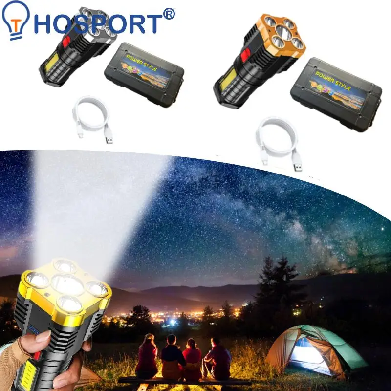 

LED Torch Flashlight Super Bright USB Rechargeable Life Waterproof for Camping Hiking Travel Adventure Long Range Handheld Lamp
