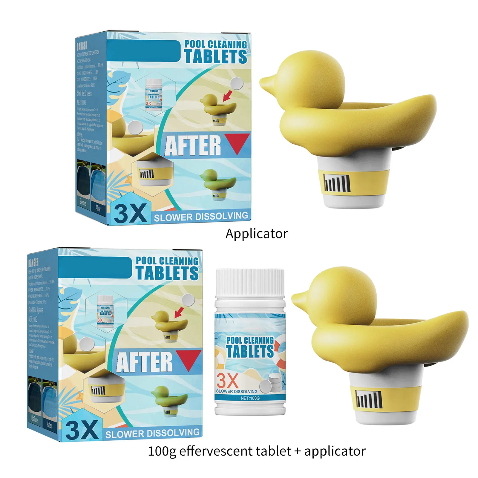 

Swimming Pool Effervescent Tablets Multifunctional Pool Cleaning Stains Efficient Removal of Stains Effervescent Table