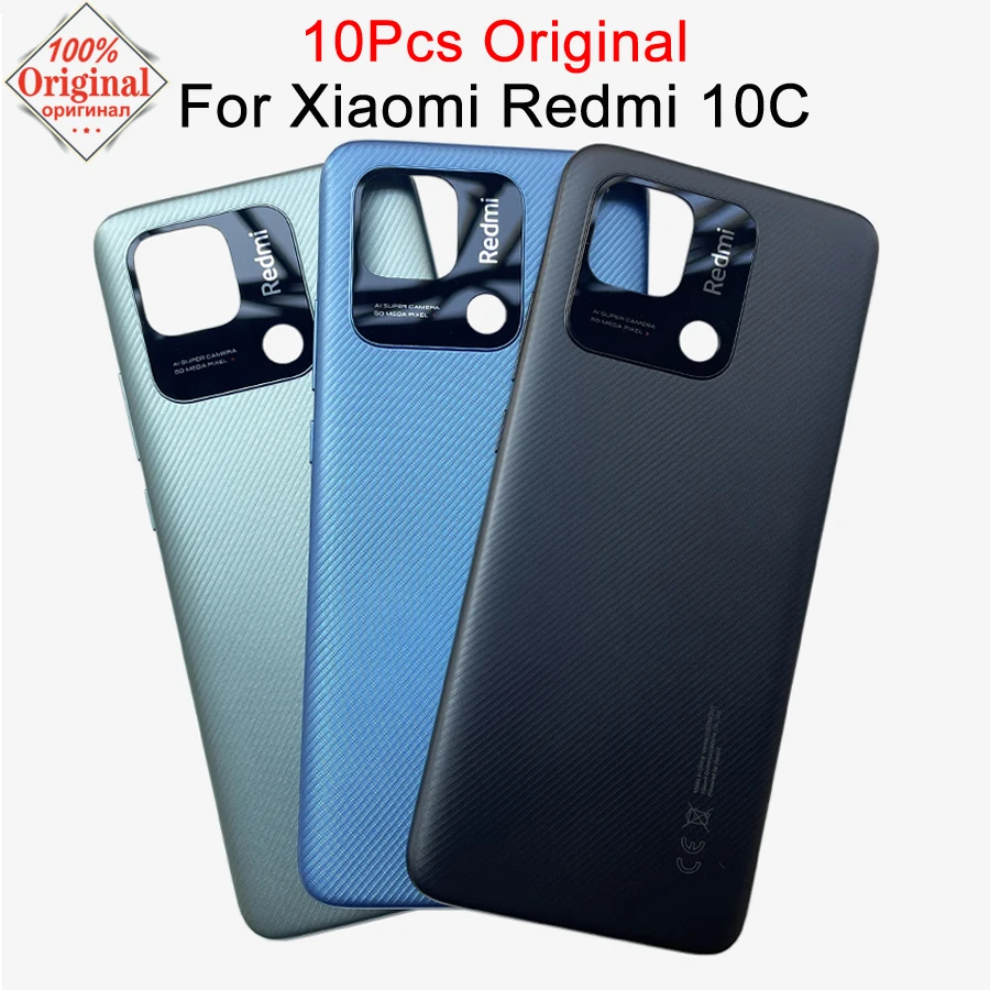 

10 шт. оригинальный новый для Xiaomi Redmi 10C Крышка батарейного отсека задняя крышка корпуса Запасные части Крышка батарейного отсека оптовая продажа