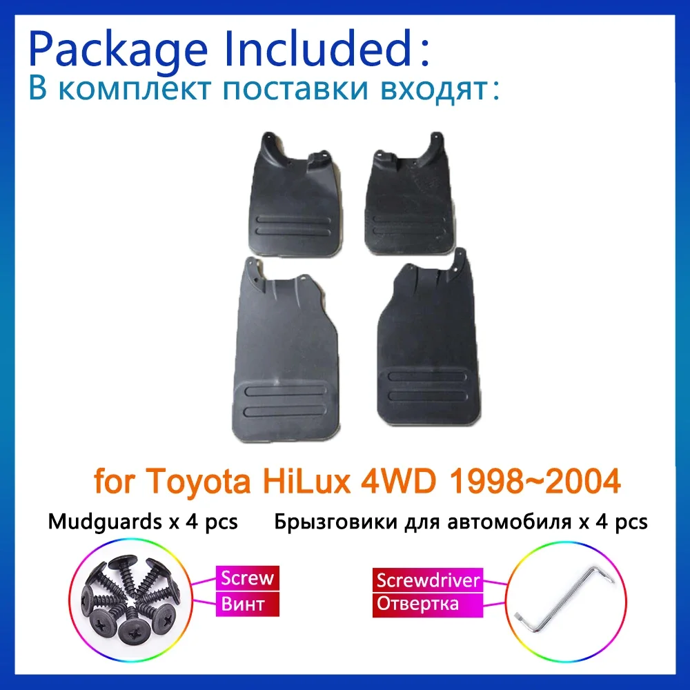 Брызговики для Toyota HiLux 4WD 1998 ~ 2005 аксессуары 1999 2000 2001 2002 2003 2004