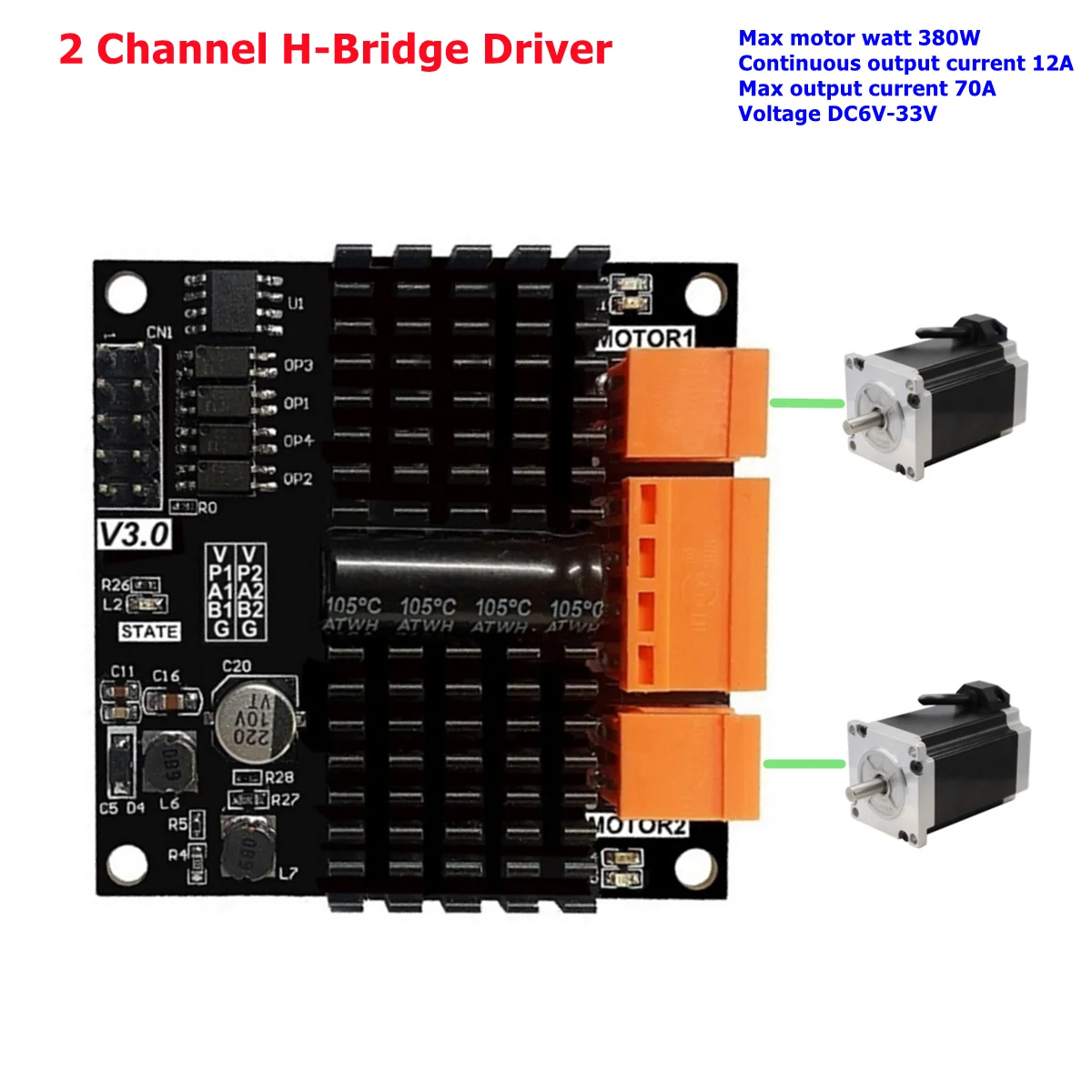

Плата шагового двигателя nema 23 34, контроллер привода H Bridge, двойной шаговый двигатель L298N BTS7960 для матового шагового двигателя 57 86