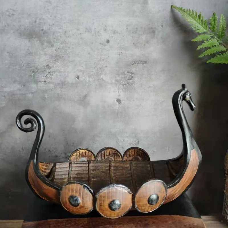 

Nordic Retro Viking's Leading Ship Resin Desktop Ornaments Ornaments Crafts Small Gifts Home Decoration Antique Home Decor