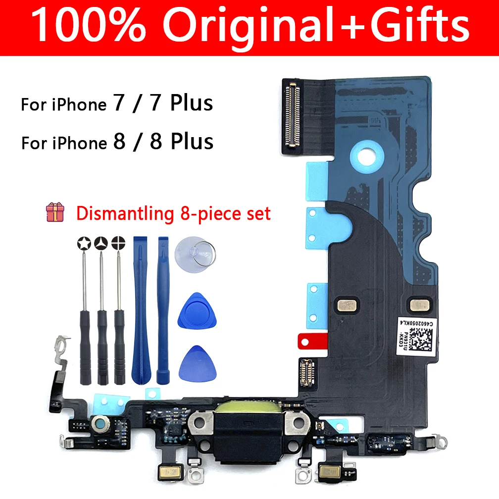 

100% Original USB Charging Port Charger Board For iPhone 7 7Plus 8 Plus Dock Plug Jack Socket Connector Flex Cable Repair Parts