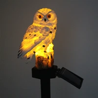 led solar power outdoor garden waterproof owl stake lawn light exterior night lights owl shape solar powered energia lamp solar