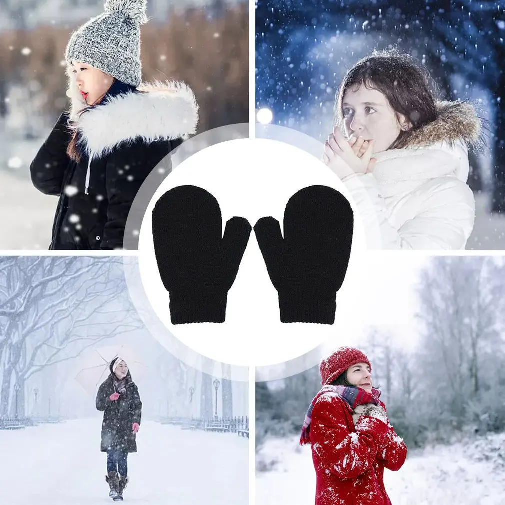 

Children Winter Warms Gloves Newborns Girl Boys Toddler Knitted Gloves Mittens Gloves Boys Girl Solid Winter Kids Warms Gloves