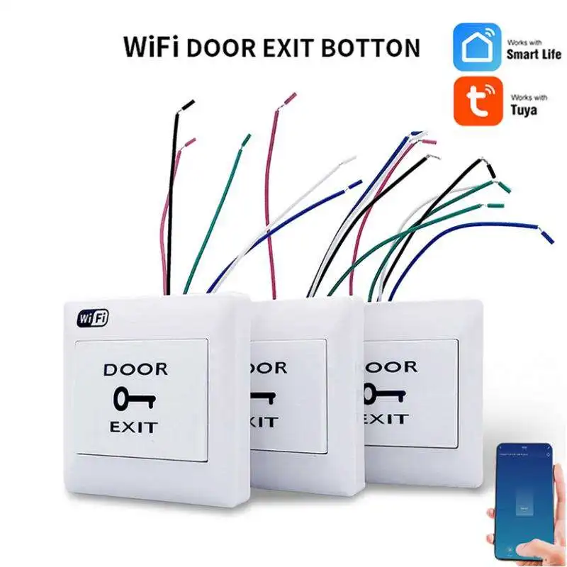 

Tuya MW02 WIFI Smart Door Access Control System Switch Tuya Smart life App wireless remote control support Button Manual Switch