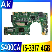 Placa base S400CA REV3.1 para ASUS S400CA I5 -3317 CPU 4GB RAM placa base para computadora portátil S500C S400C S500CA placa base para computadora portátil