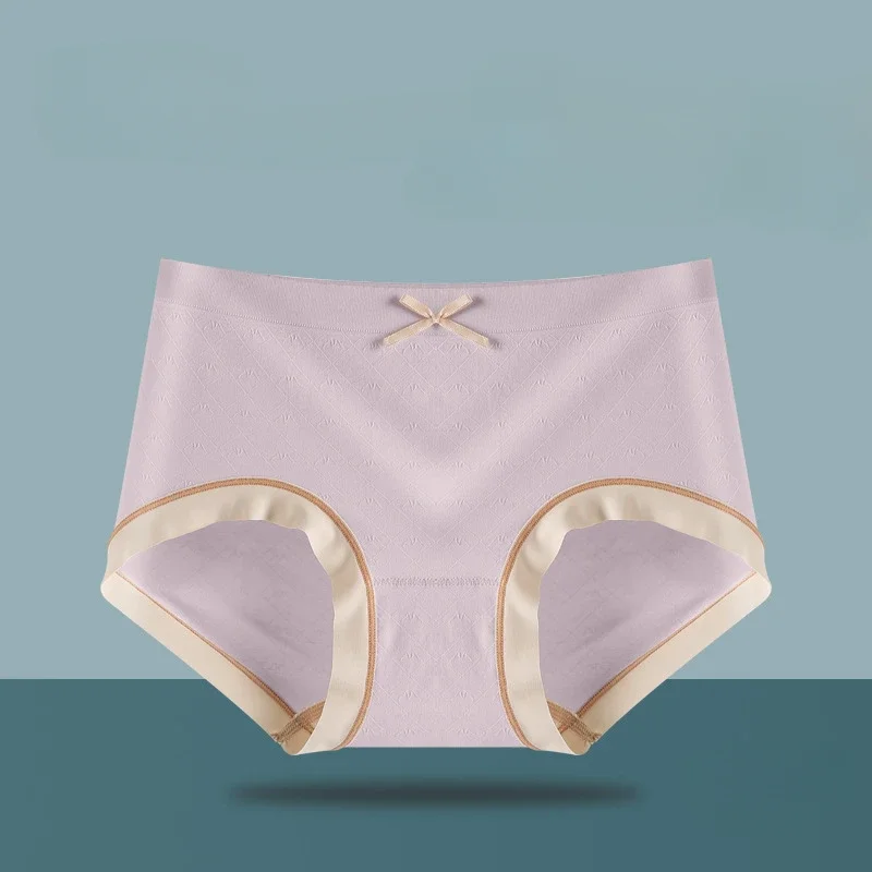 

Underwear Thin Seamless Purified Cotton Crotch Traceless Mid Waist Lace Briefs