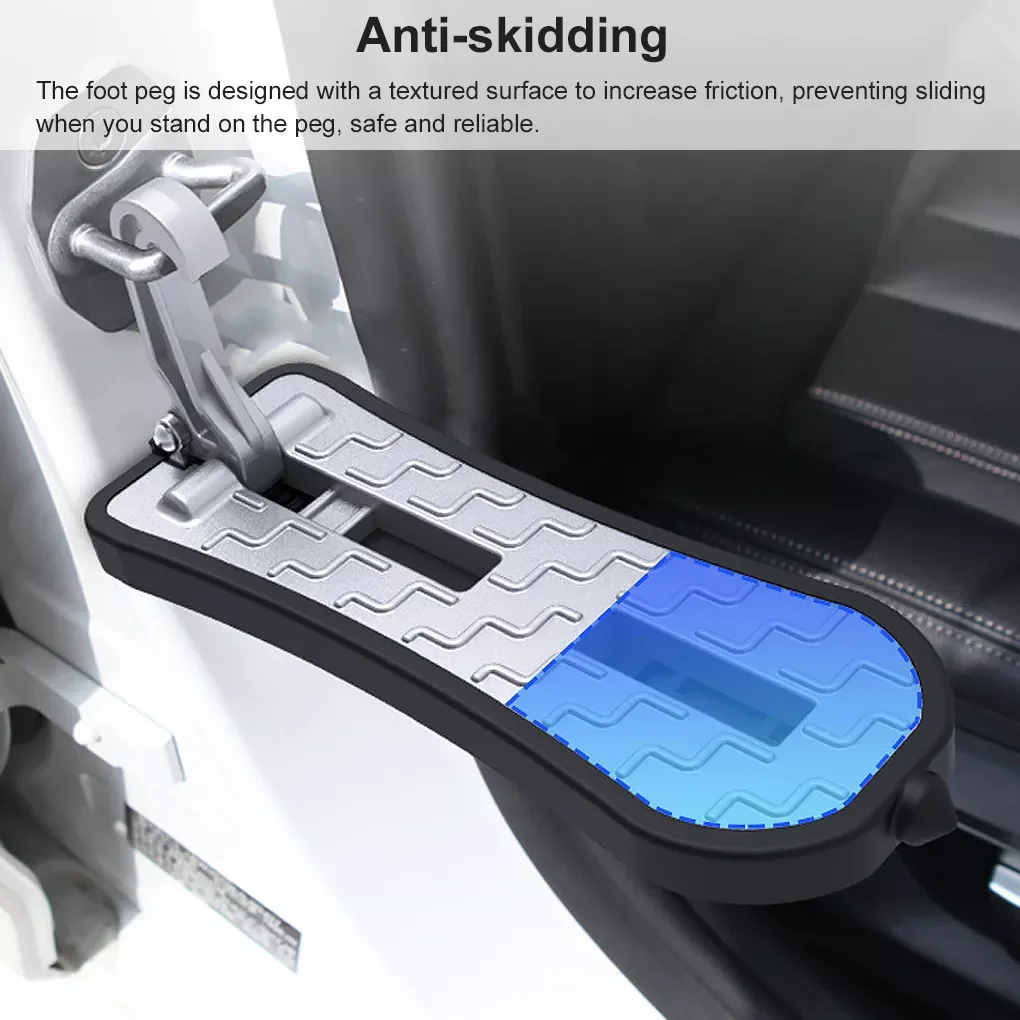 

AUTO PARTS Universal Foldable Door Foot Pegs Auxiliary Pedal Roof Pedal Foldable Car Vehicle Folding Stepping Ladder Car Access