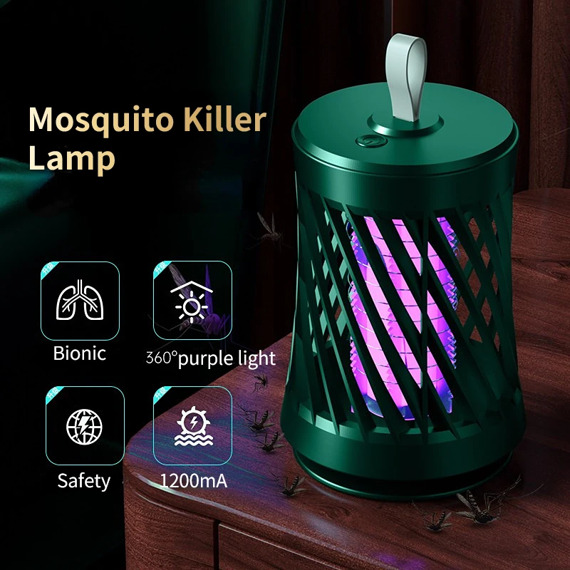 Лампа-убийца от комаров с электротоком безшумная уличная лампа USB-зарядкой для