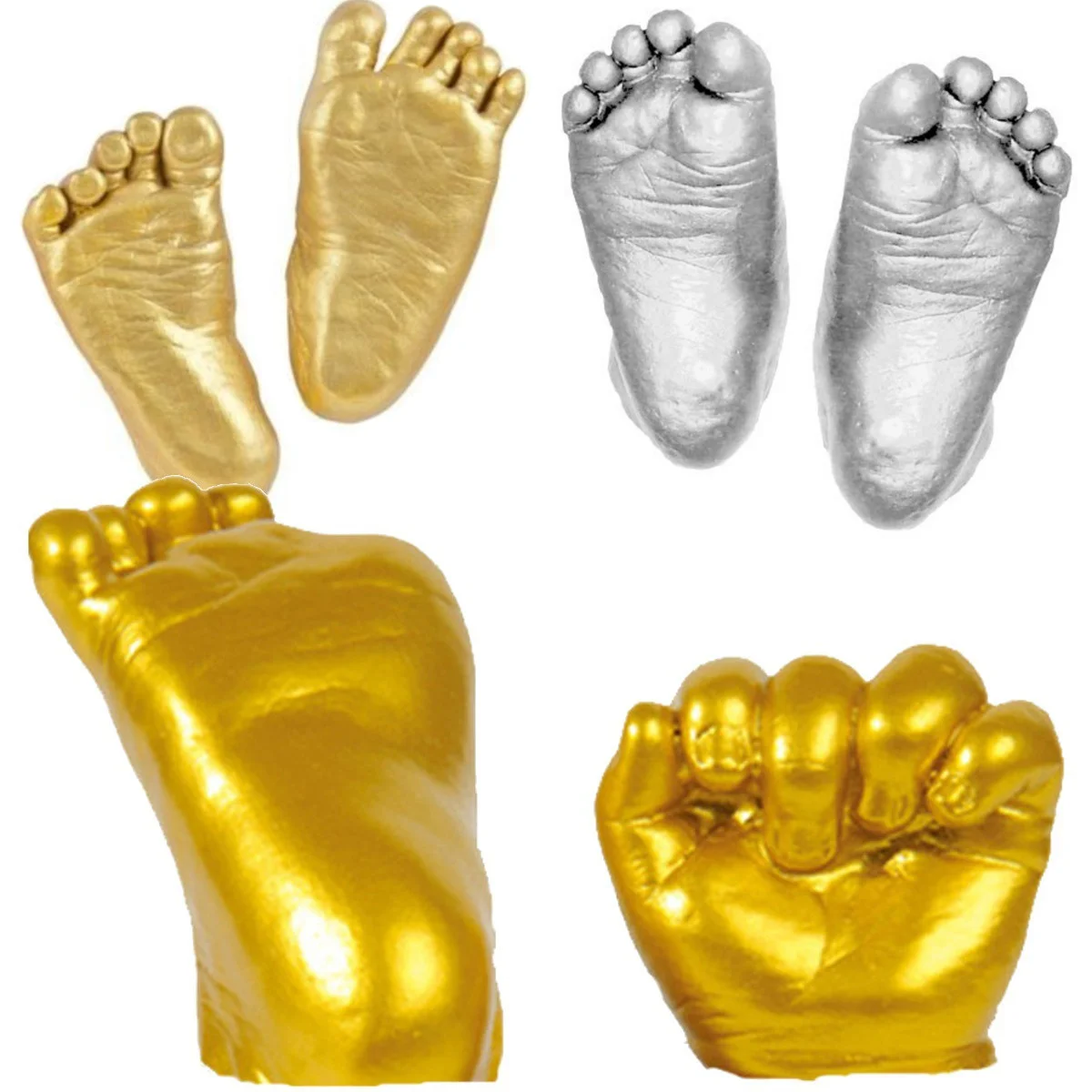 

3D Plaster Handprints Footprints Baby Hand Foot Casting Kit DIY Keepsake Gift Baby-foot