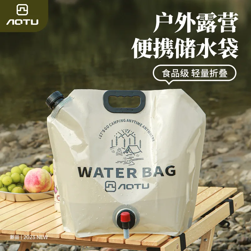 

Outdoor Portable Folding Water Bag Mountaineering Travel Camping Plastic Soft Water Storage Bag Bucket Large Capacity