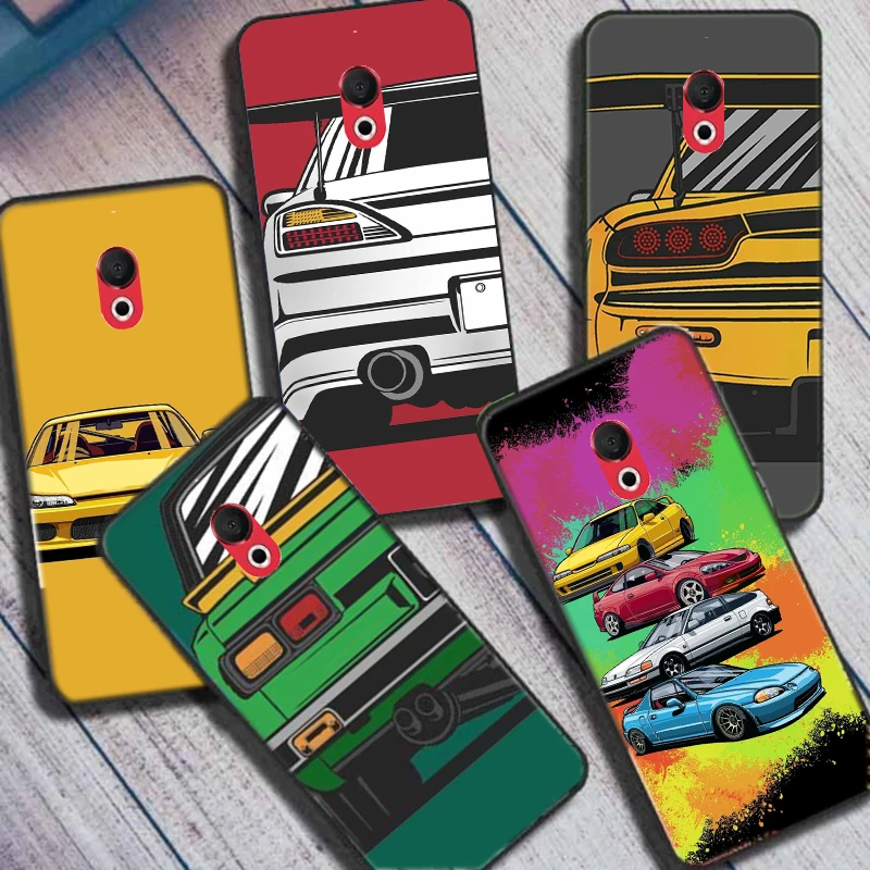 Чехол для Meizu 15 Lite M15, черный мягкий силиконовый чехол из ТПУ для meizu 15 15, чехлы, модный бампер леопардовой расцветки JDM для спортивного автомобиля