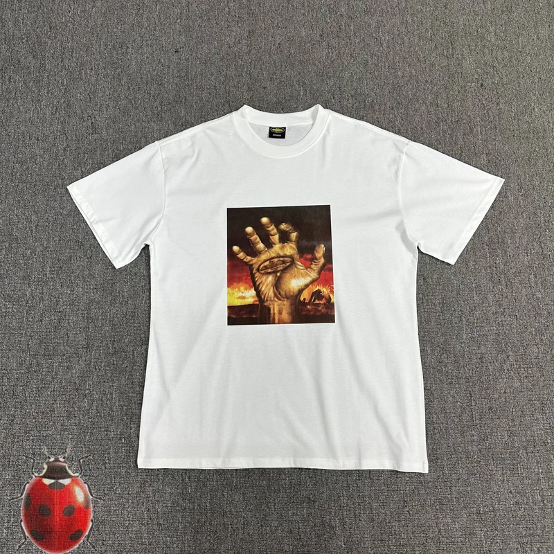 

2023 Corteiz Palm Print T-Shirt Cotton Round Neck Tee Men Women High Quality Black White Oversize Short Sleeve T Shirt