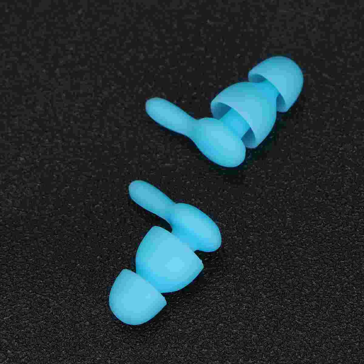 

2 Pairs Silicone Waterproof Swimming Earplugs Reusable Ear Plugs for Swimming Showering Bathing Surfing Sleeping ( Blue )
