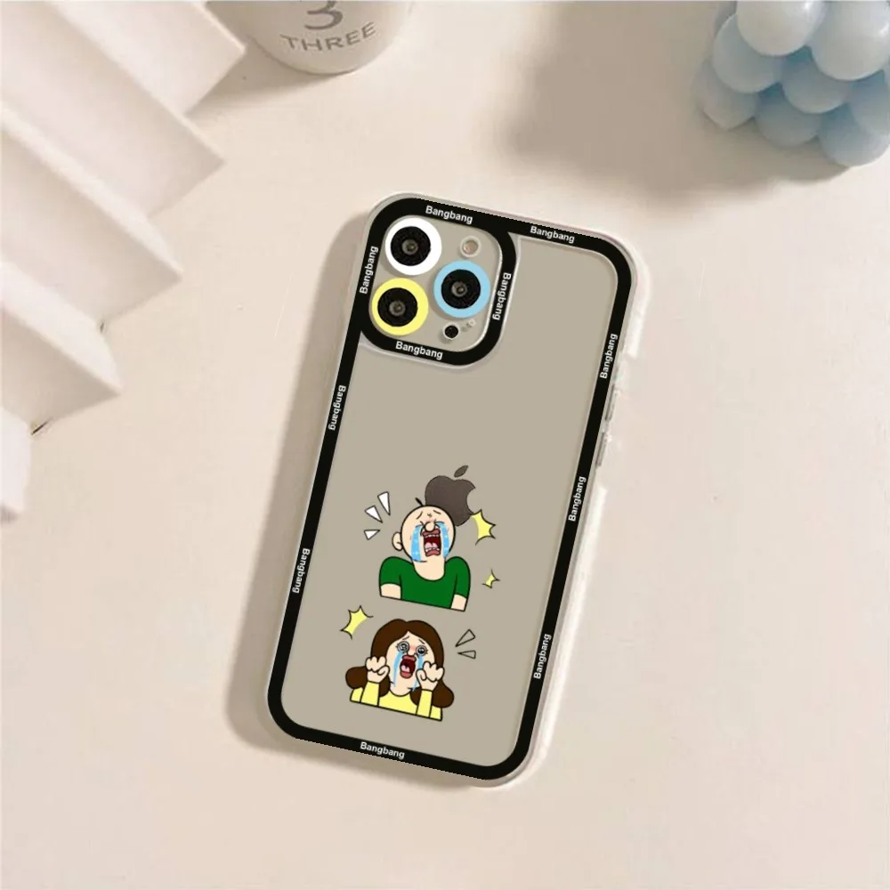 Чехол для телефона в стиле аниме Kawaii Bangbang IPhone 11 12 13 14 15 Pro Promax Plus Mini