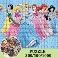 3005001000pcs disney princess puzzle the little mermaid cinderella puzzle toy childrens jigsaw puzzle educational toys
