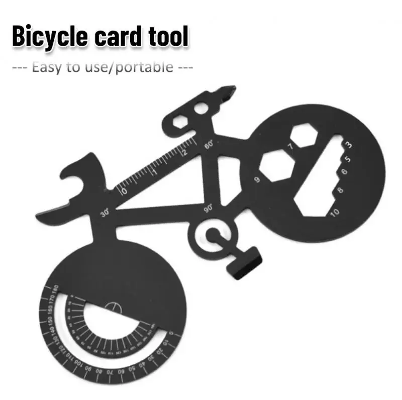 

Multi-function Bicycle Card Tool Stainless Steel EDC Tool Card Creative Bottle Opener Wrench Outdoor Portable Outdoor Tools