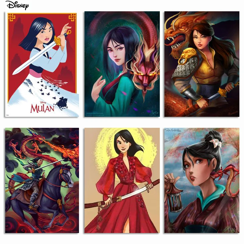 

5d Diamond Embroidery Disney Mulan Film DIY Hobby Diamond Painting Cartoon Character Handicraft Beads Embroidery Set Mosaic Art