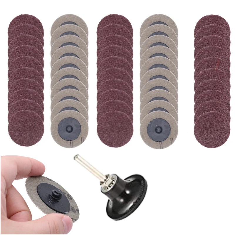 

51 шт., 50 мм, 2 дюйма, шлифовальный диск для Roloc 24-320, шлифовальная подушечка, абразивные инструменты, деревообрабатывающие отделочные аксессуары для вращающихся инструментов