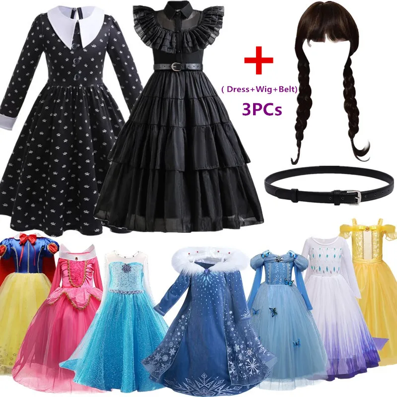 Wednesday Kids Costume Girl Charm Kid Encanto Madriga Cosplay Costumes Children Halloween Princess Dress Up Carnival Party Gown