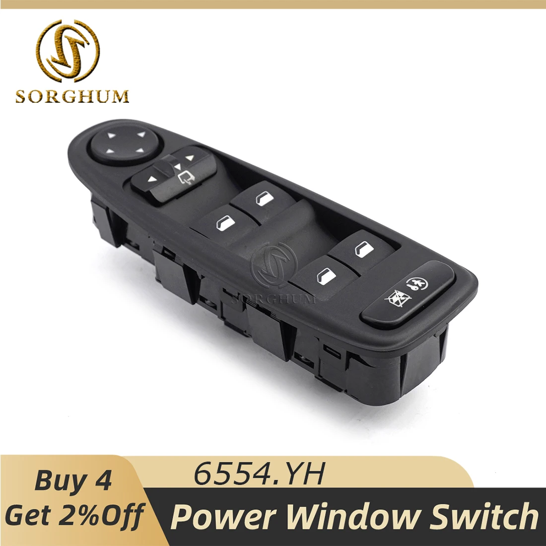 

Sorghum Car Power Window Switch Regulator Electric Mirror Folding 6554YH 96639383ZD For Citroen C4 Picasso 2008-2013 6554.YH