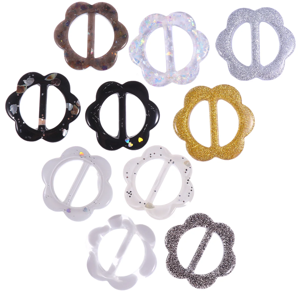 

10pcs T-shirt Clips Blouse Clasp Clip T-Shirt Clip Scarves T-Shirt Ring Holder Scarf Clip Ring Round Scarf Clip