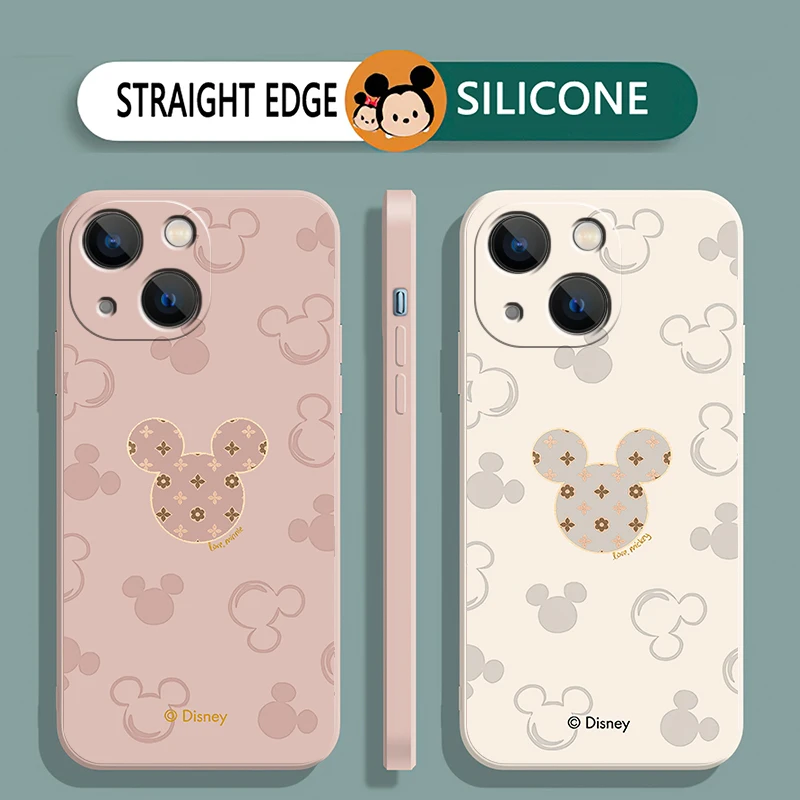 

Чехол для телефона iPhone 13 12 11 Pro MAX Mini 6 6S 7 8 Plus X XR XS MAX SE 2020 Микки и Минни Маус MIQI аниме чехол из ТПУ