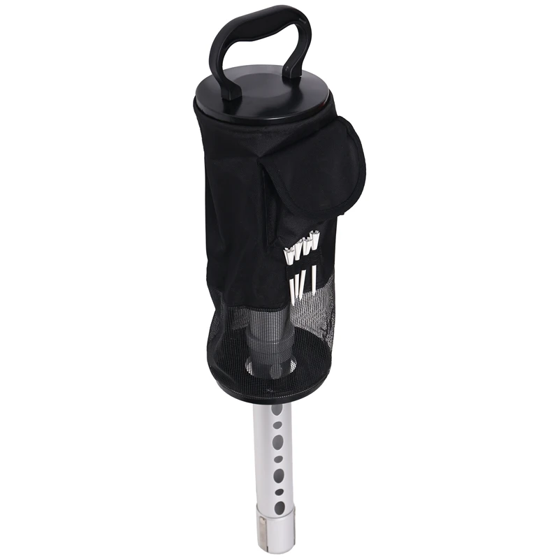 Balls,golf Ball Retriever With Detachable Aluminum Alloy Tube, Golf Shags Bags With Pocket&tee Holder