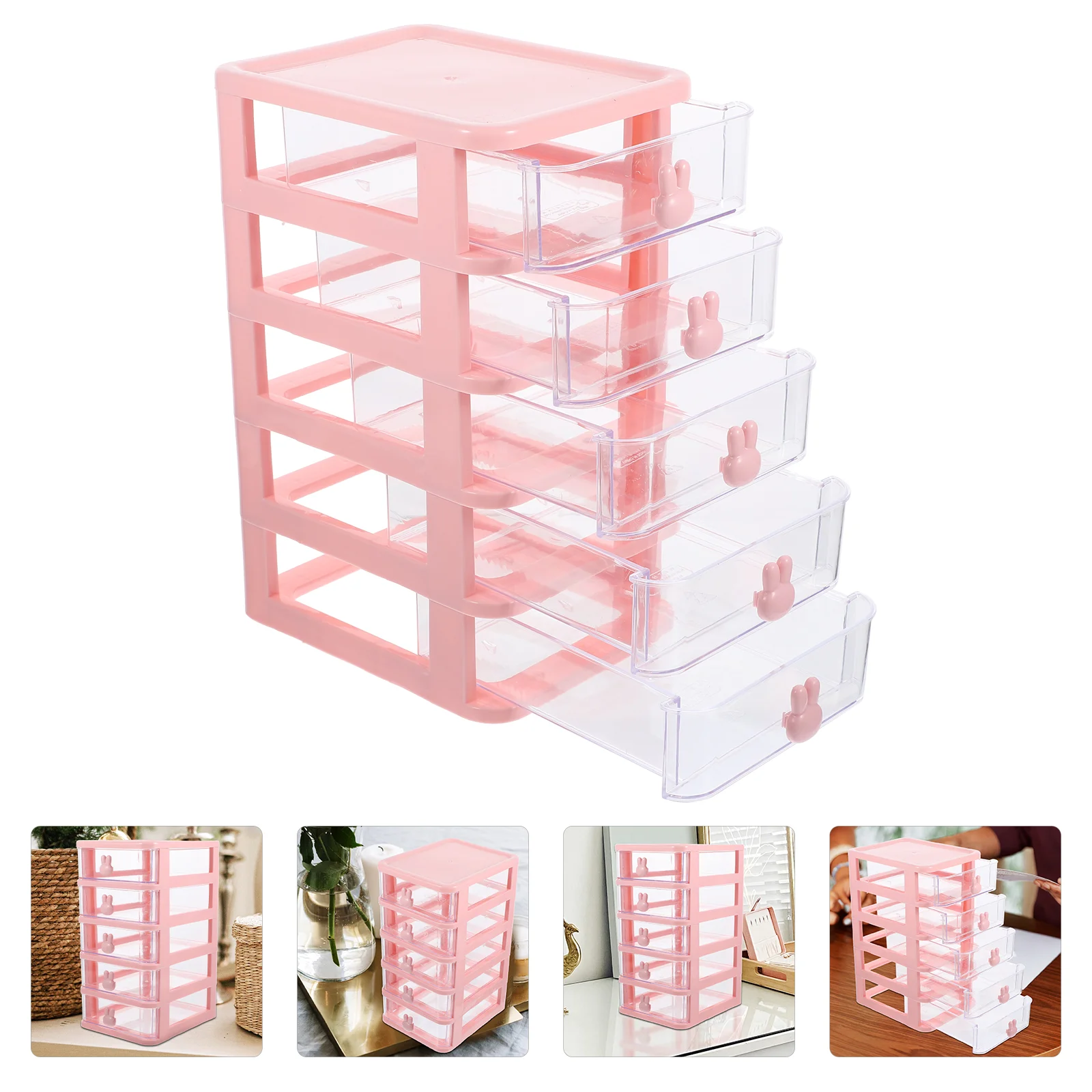 

Decorative Tabletop Stackable Drawer Visible Storage Box Large-capacity Stationery Cosmetics Box