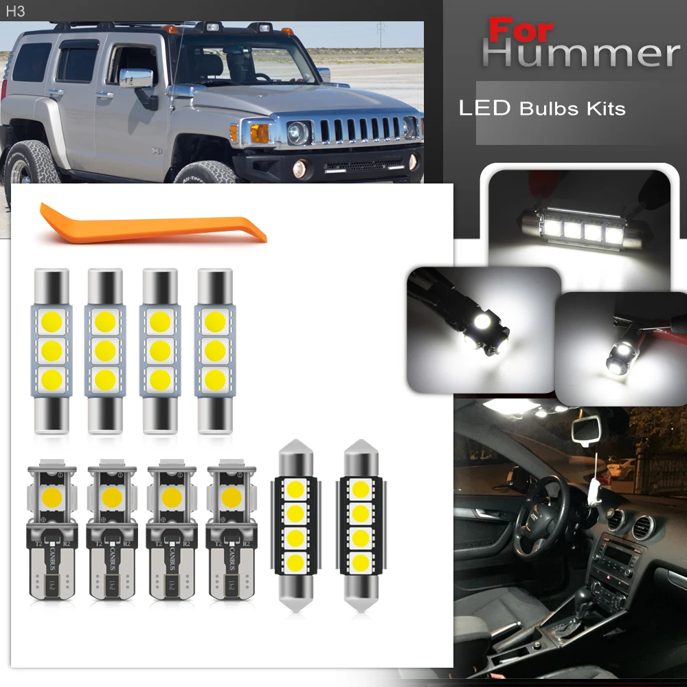Для Hummer H3 2006-2010 полная фотолампа для внутреннего интерьера запасные лампы