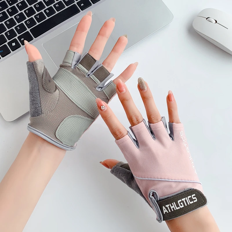 

Gym Fitness Half Finger Gloves Cycling Gloves Men Women Building Exercise Gloves Anti-skidding Training Sport Yoga Bike Gloves