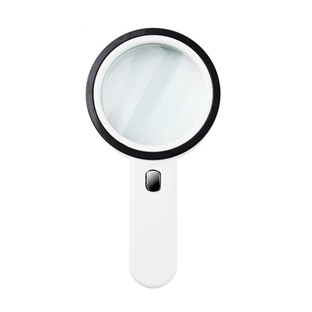 

Magnifying Glass For Reading Handheld With Light Soldering Seniors Jewelry Illuminated Macular Degeneration Close Work 30X Coins