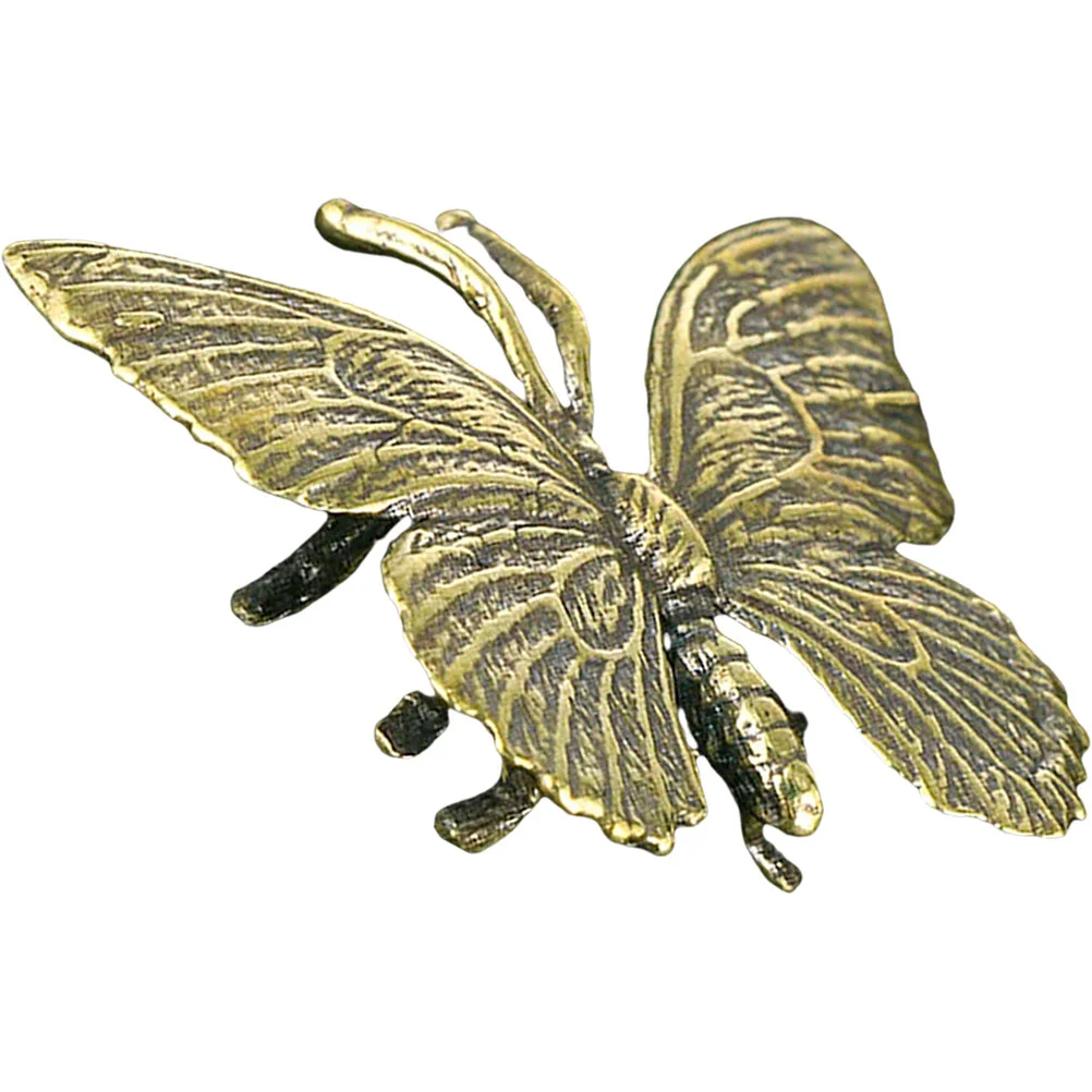 

Butterflyfigurine Animal Statue Mini Charmsdecoration Sculpture Ornament Figurines Amulet Pendant Model Pet Tea Purse