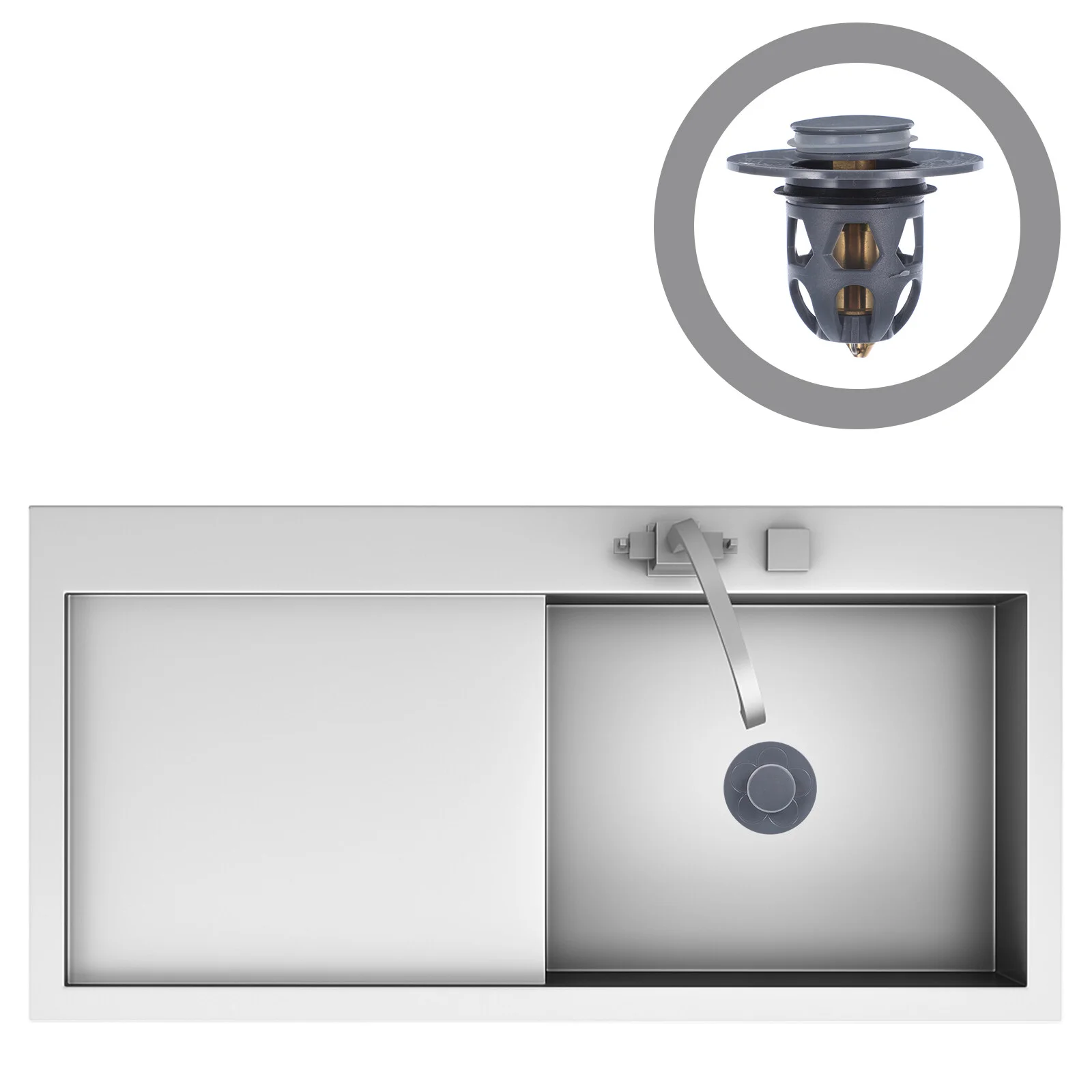 

Structured Water Universal Bathroom Sink Stopper Washbasin Plug Replacement Bathtub Drain