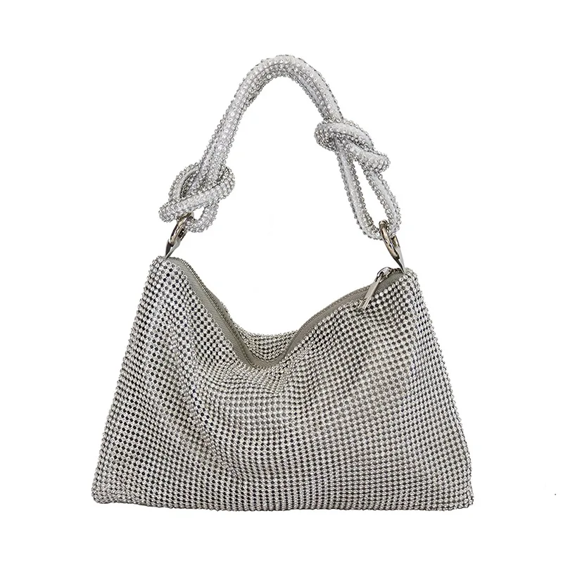 

LS9619 New Fashion Handmade Hand-held Rhinestone Totes Ladies Banquet Bag Full of Diamonds Handbag