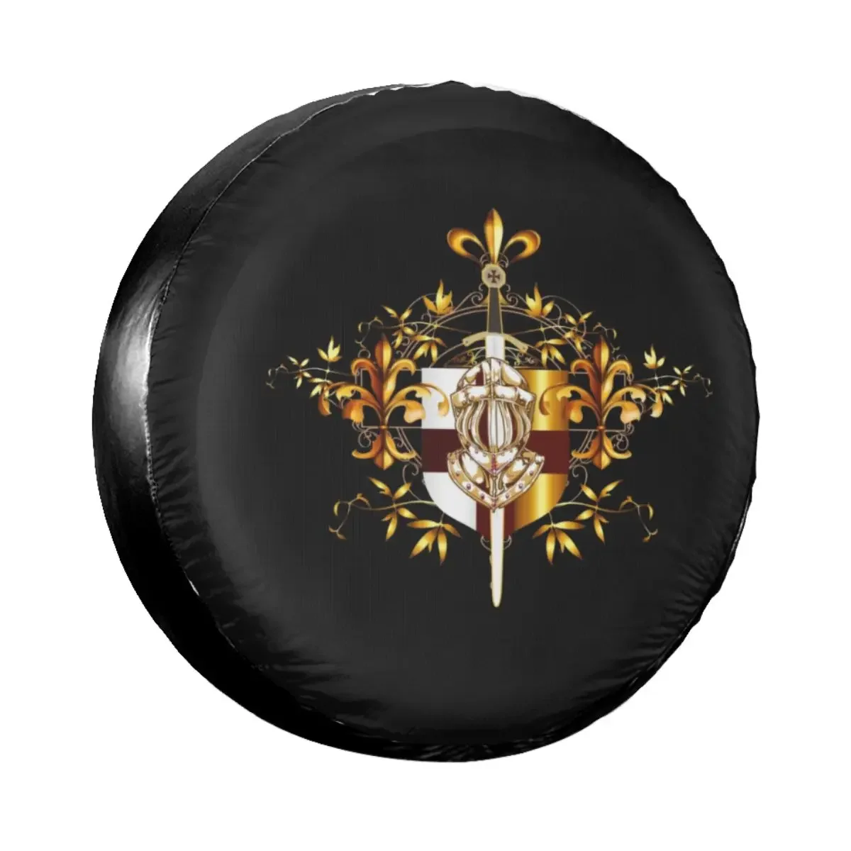 Чехол для автомобильного колеса с изображением знака рыцаря