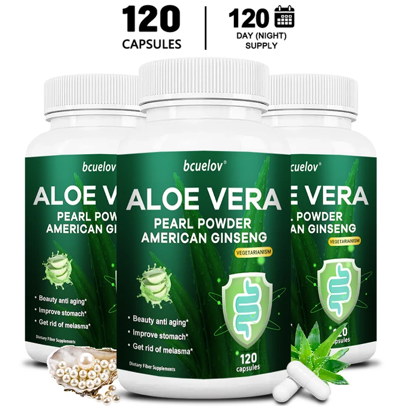 

Aloe Vera Vegetarian Capsules-Strengthens Immune Cells,replenishes and Purifies The Body, Releases Toxins Andbreaksdown The Skin